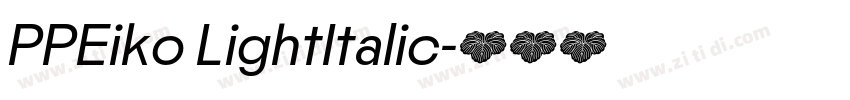 PPEiko LightItalic字体转换